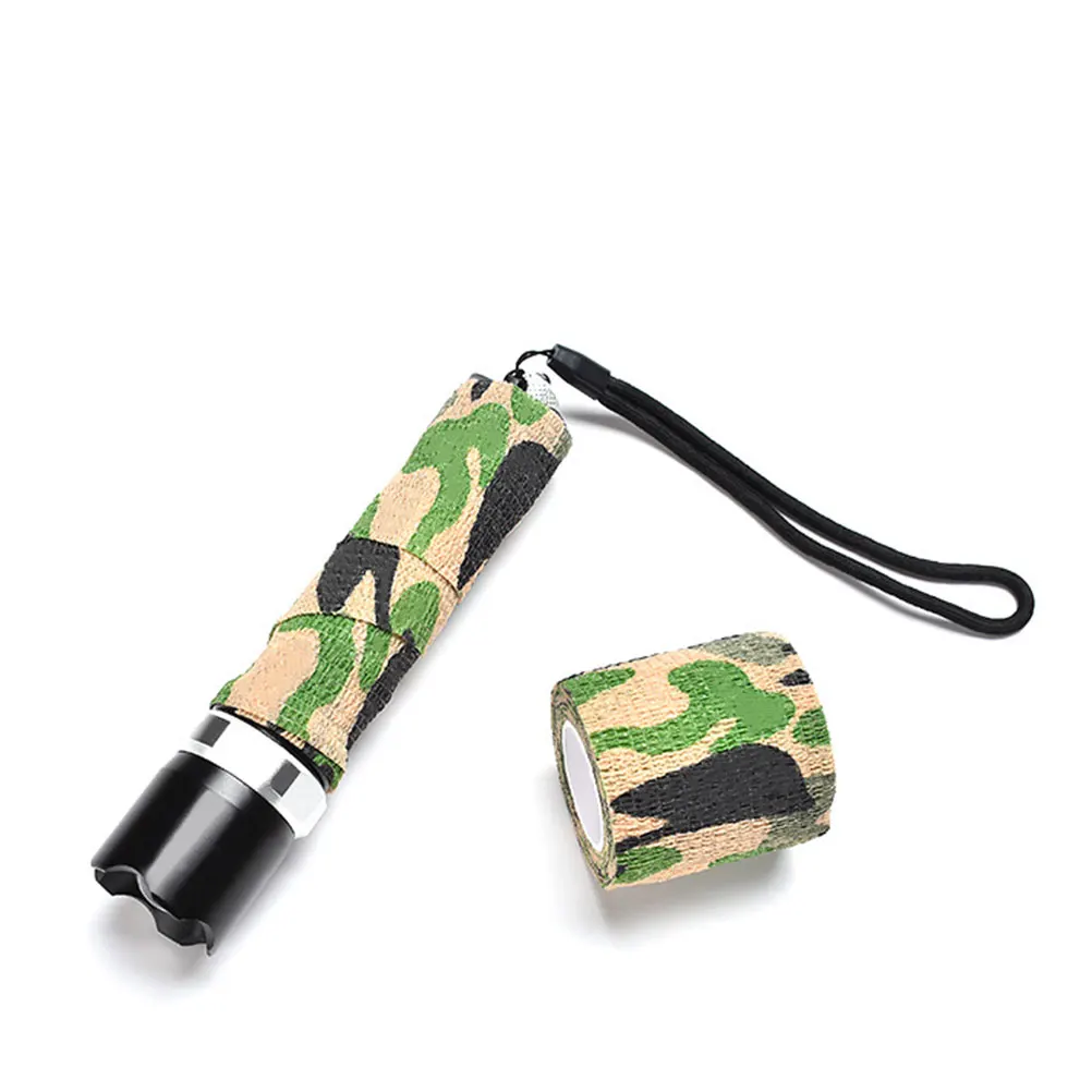 

3pcs Camouflage Adhesive Elastic Wraps Outdoor Hunting Waterproof Grass Green Stretchable Self for Cycling