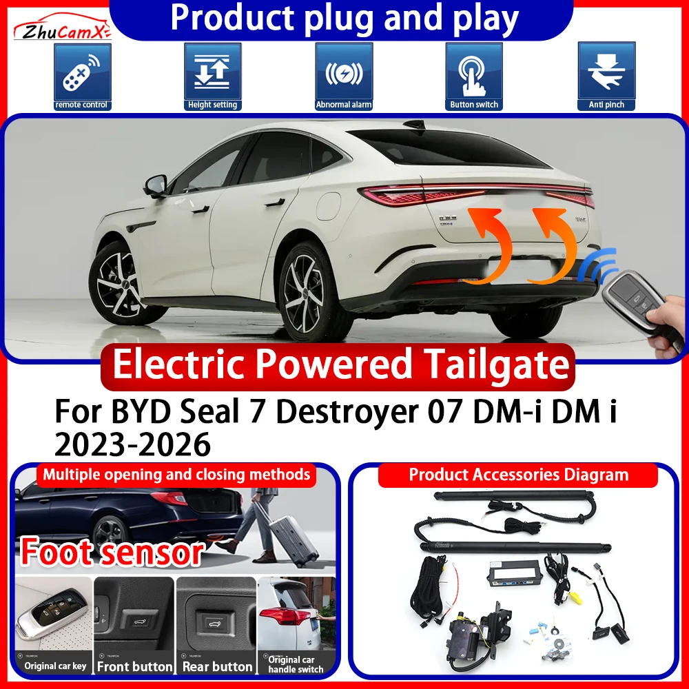 Electric OEM Powered Tailgate for BYD Seal 7 Destroyer 07 DM-i DM i 2023-2026 Anti Pinch Smart Intelligent Control Gate Lift Kit