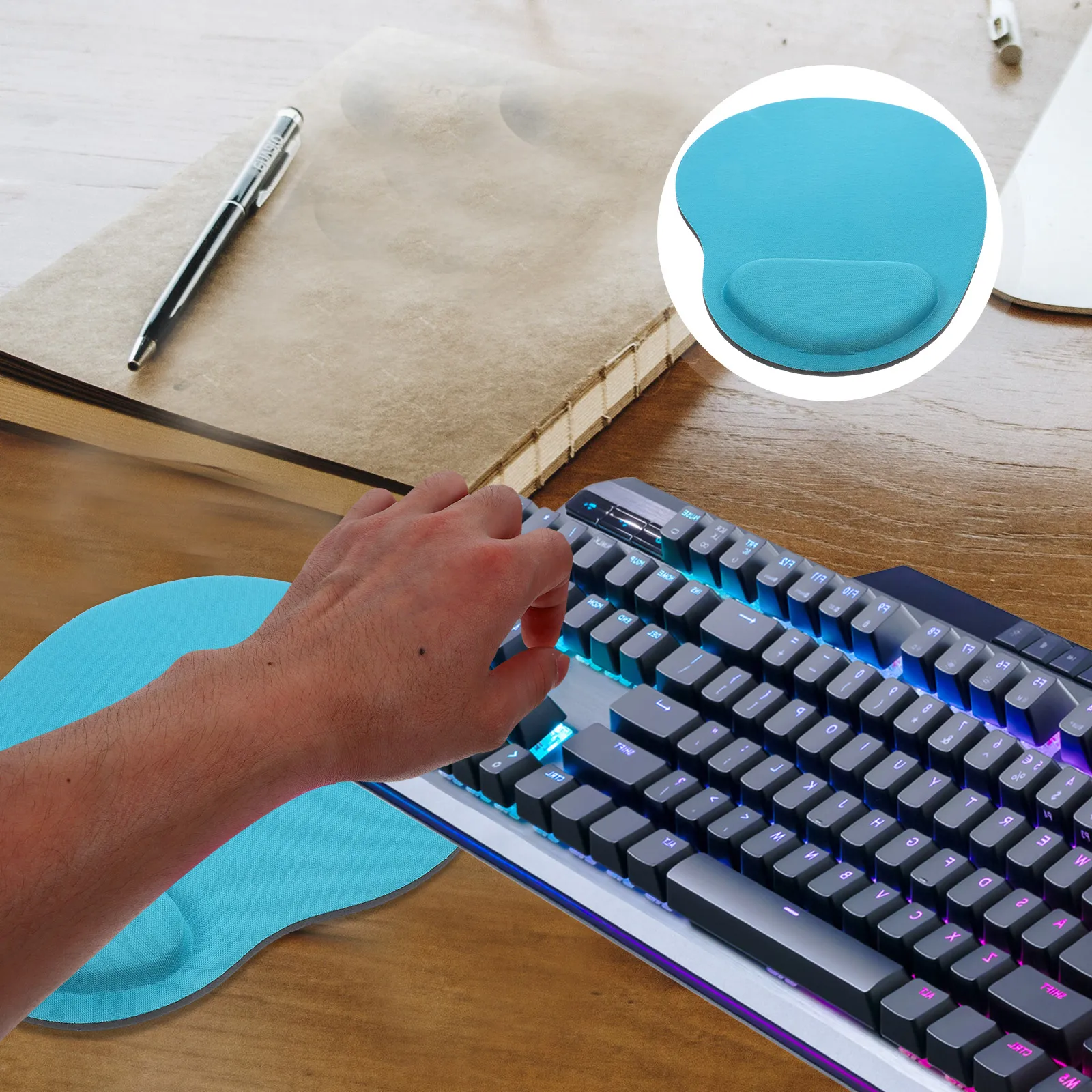 

Thickened Memory Foam Wrist Rest Mouse Pad Skid-Proof Comfortable Gaming Mat For Computer Laptop Home Office Sponge Keyboard