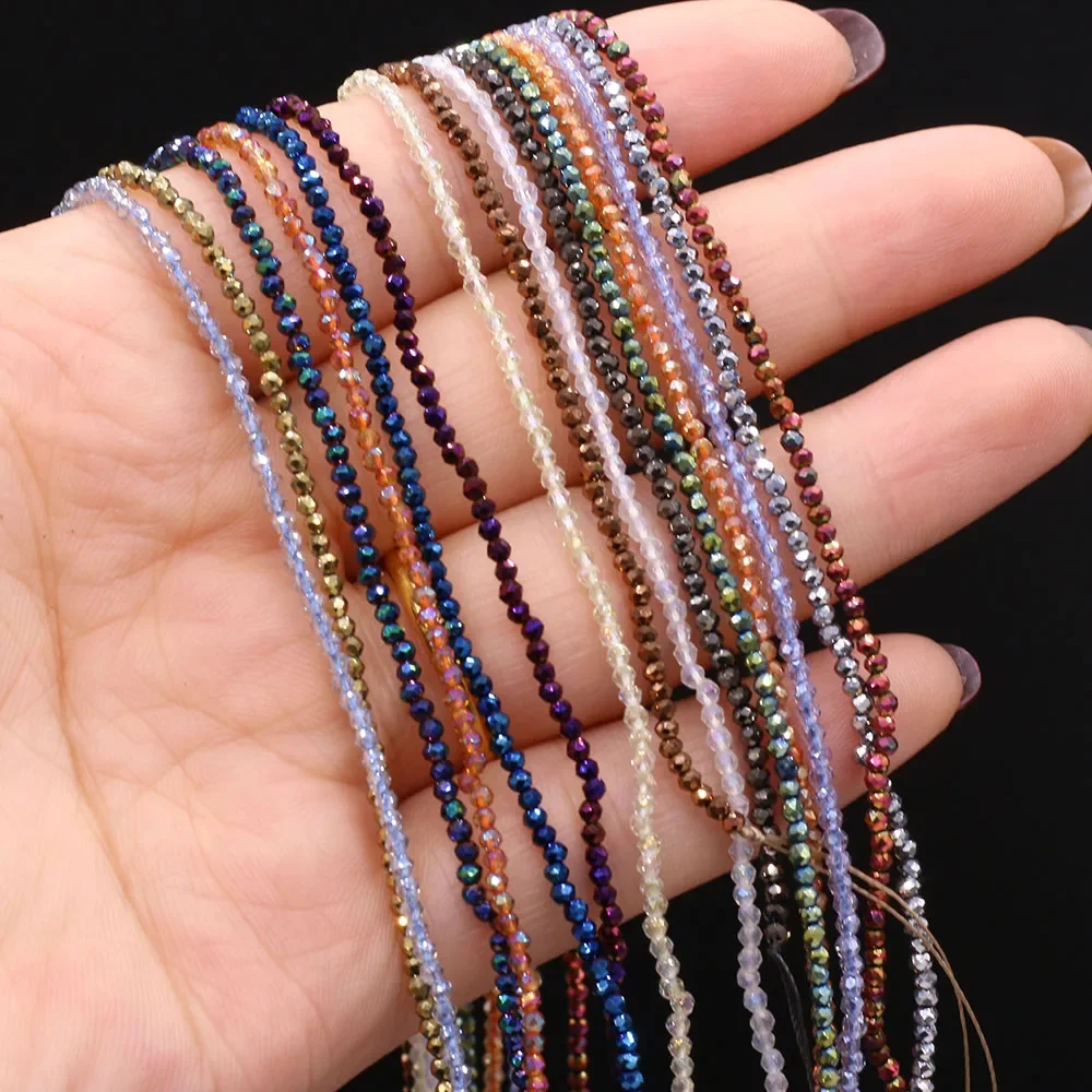 Natural Stone Beads Round Faceted Small Beads Color Loose Exquisite Beaded For Jewelry Making DIY Bracelet Necklace Accessories