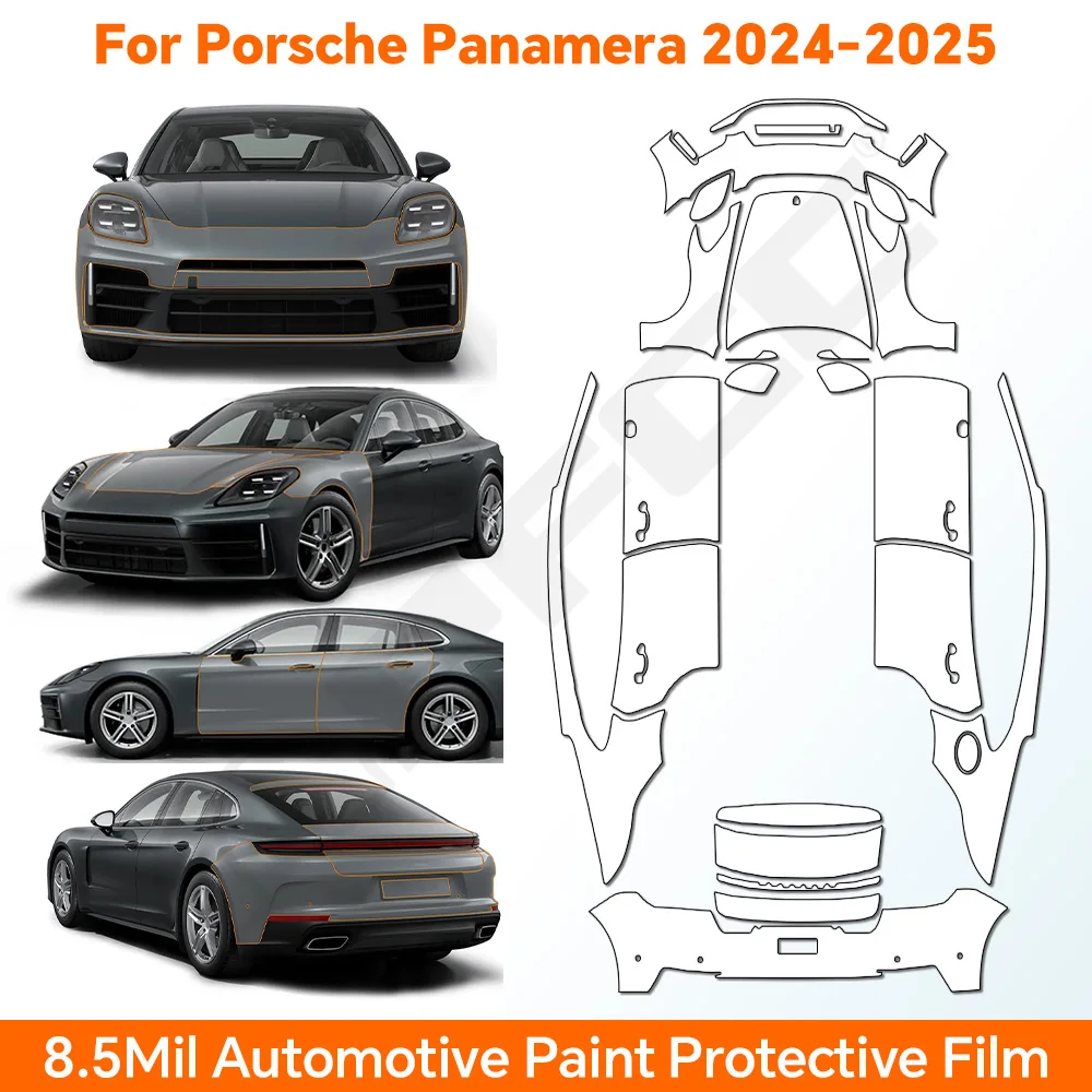 

9mil For Porsche Panamera Base 2024-UP TPU Paint Protection Film Clear Bra Pre-cut Car Body Anti-Scratch Resistant Invisible Kit