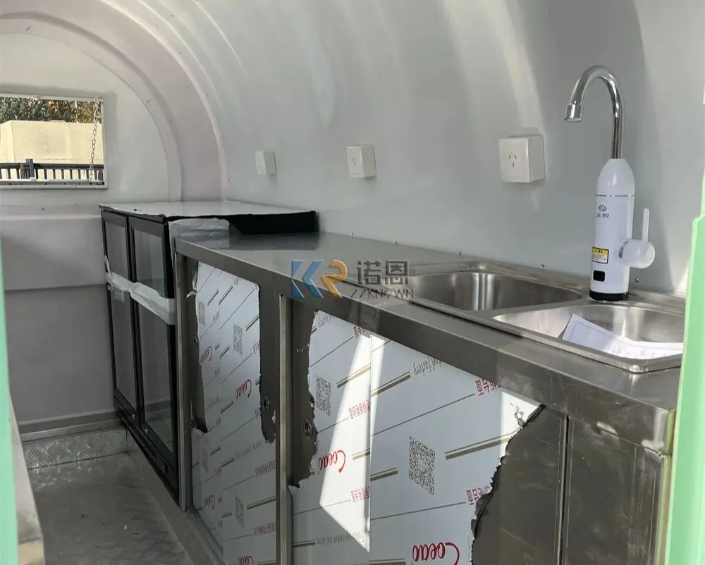 Camion de Concession Alimentaire, Cuisine Mobile, Café, Glaces, Collation, Kiosque, Remorque d'Aliments pour Hot Dog, Équipement de Cuisine Personnalisé