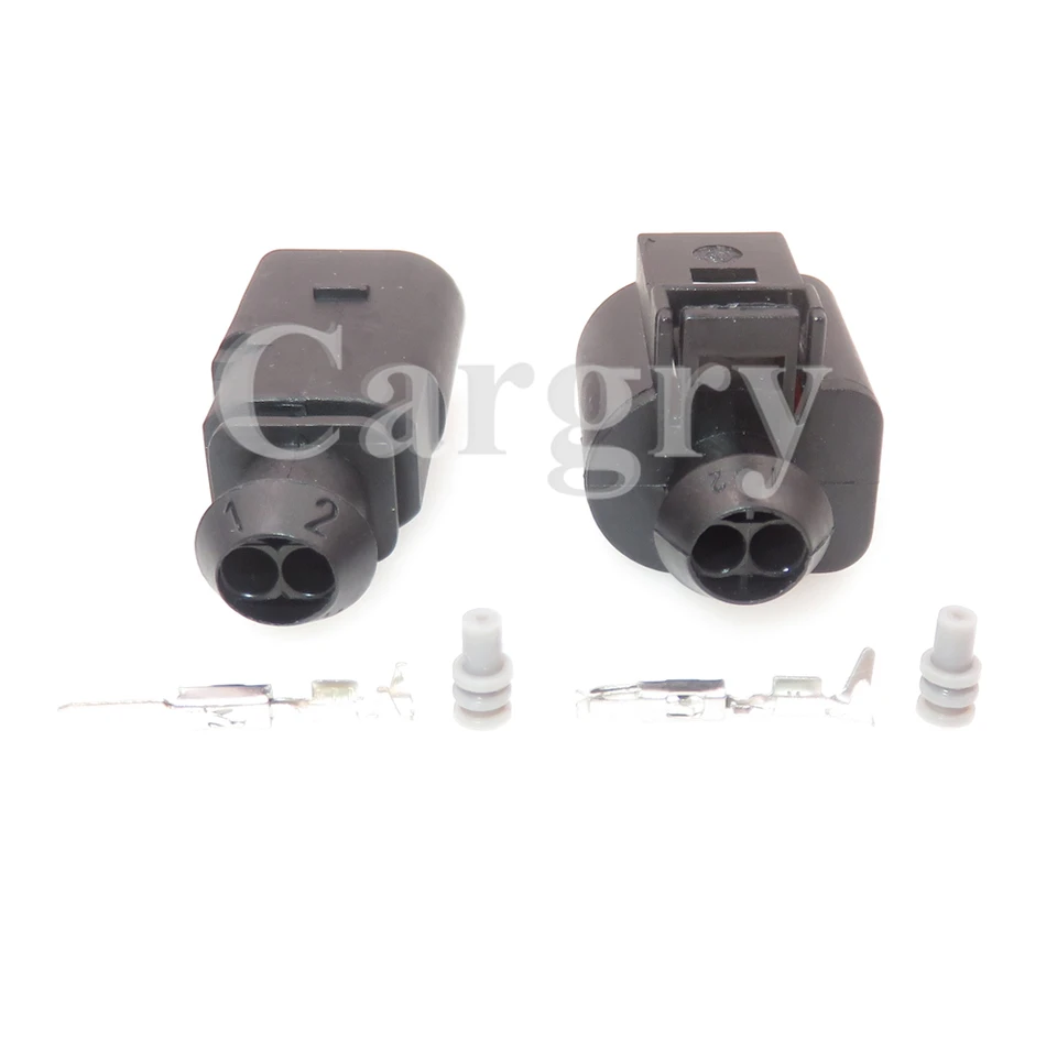 Kit Connecteur 2 Broches Mâle Et Femelle Étanche - Compatible Volkswagen Audi - Références 1J0973702, 1J0973802, 6N0906102