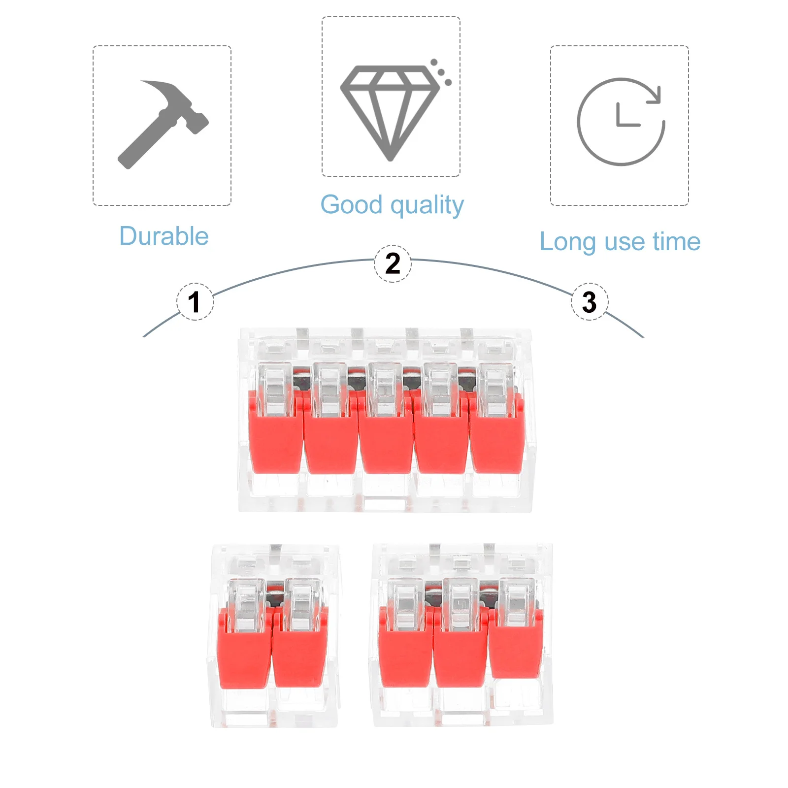 

75 шт., набор рычажных разъемов для проводов, материал премиум-класса, хорошая проводимость, прозрачная крышка, широко используемый разъем для электрических проводов