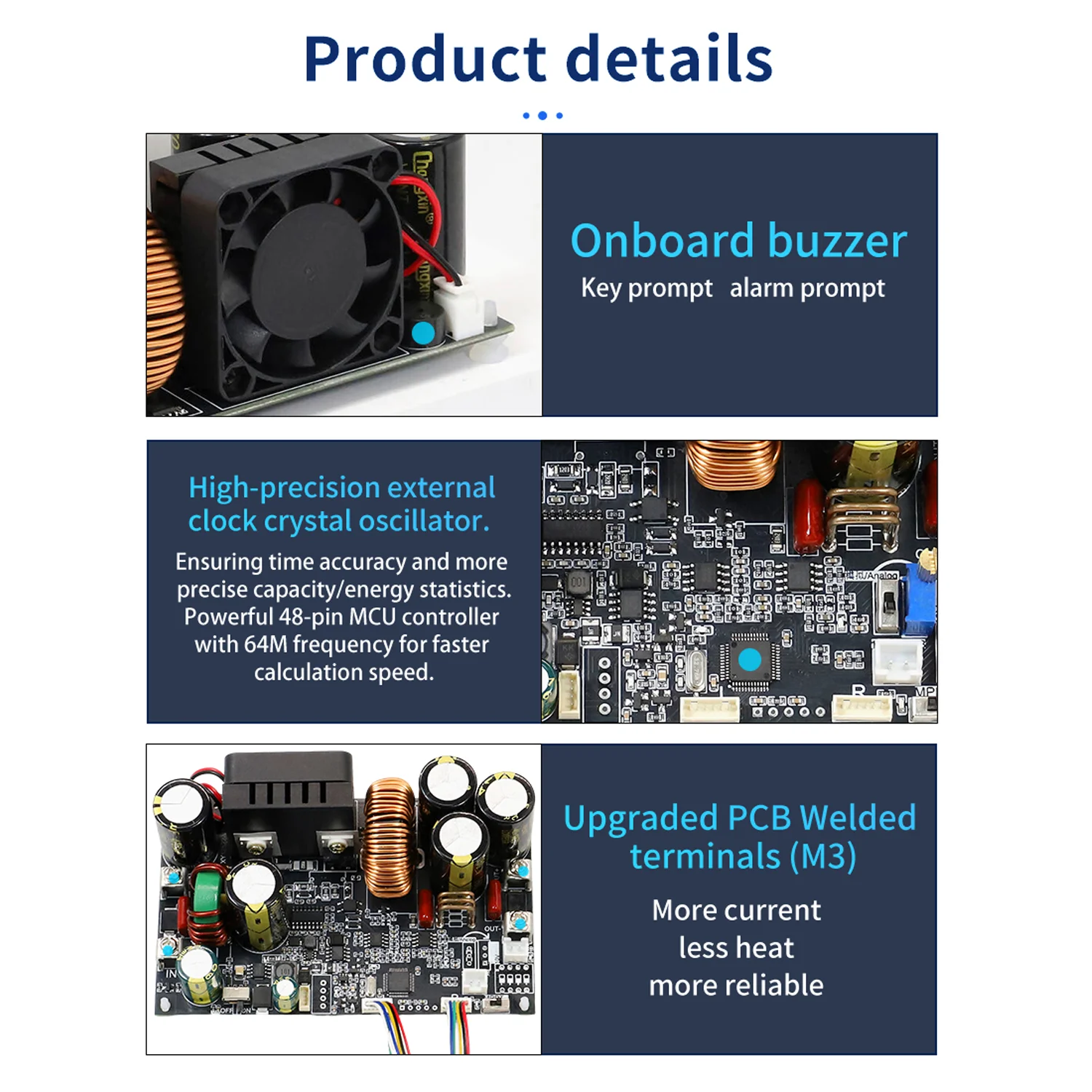 XY12522 CNC DC Buck Converter 125V/2000W Stabilized Voltage Power Supply Constant Voltage Constant Current Step-down Module