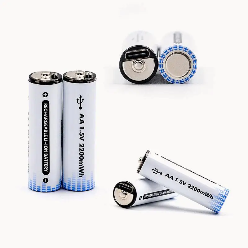 AA 2200mWh AAA 600mWh USB Rechargeable Batteries Constant 1.5V  Li-ion Battery for Remote Control Mouse Electric Toy Accumulator