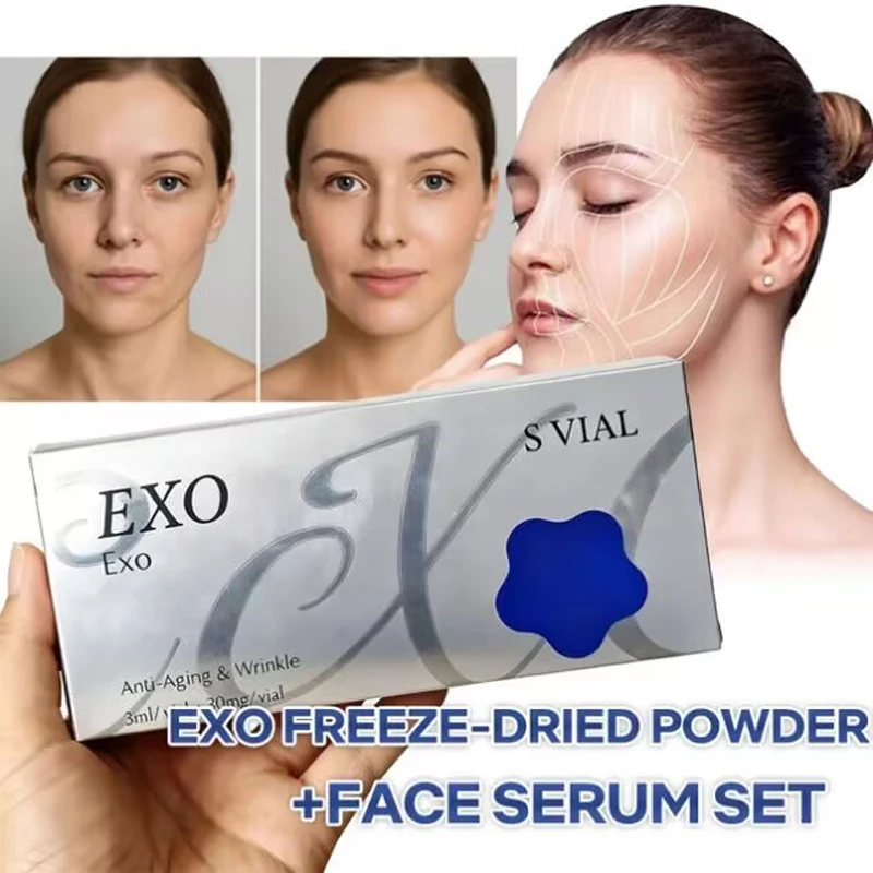 12 Vials/Box EXO-Glow Collagen Exossomes Facial Serum For Dermapen Skin Care Anti-Aging Korean Healthier Facial Essence Ampoule