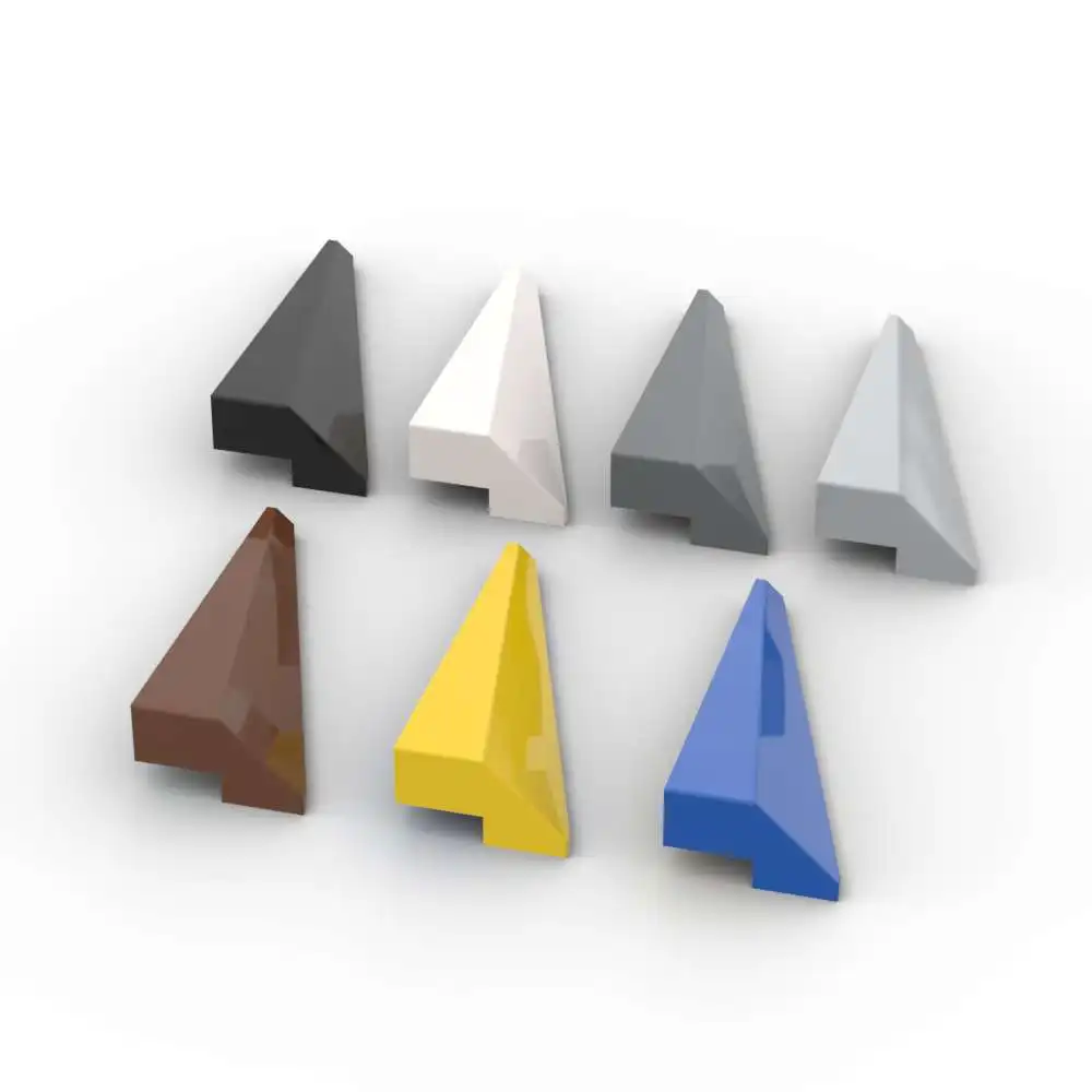 

MOC 10PCS 3504 3505 Wedge 2x5 Building Block Kit Left And Right Shaped Smooth Surface Bricks Particle Toy Children Birthday Gift