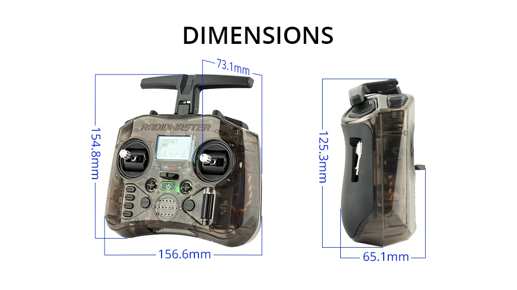 RadioMaster Pocket Hall Gimbal Transmitter Remote Control Portable Lightweight Preinstalled EdgeTX ExpressLRS Or MPM CC2500