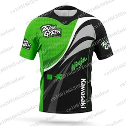 2024 nuove magliette Kawasaki da uomo e da donna della squadra di corse stampate in 3D camicie a maniche corte, abbigliamento sportivo da moto, top per bambini