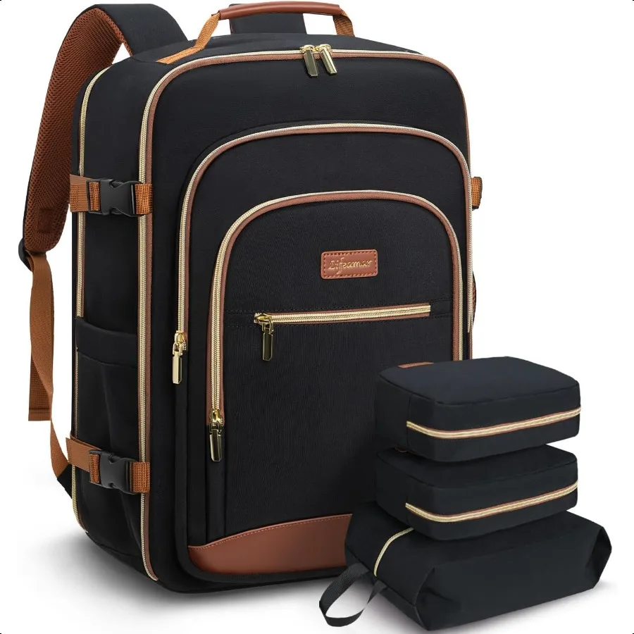 

40L Travel Backpack for Women Carry On Bag Flight Appd Waterproof Backpack with 3 Packing Cubes Weekender Personal Item Bags fo