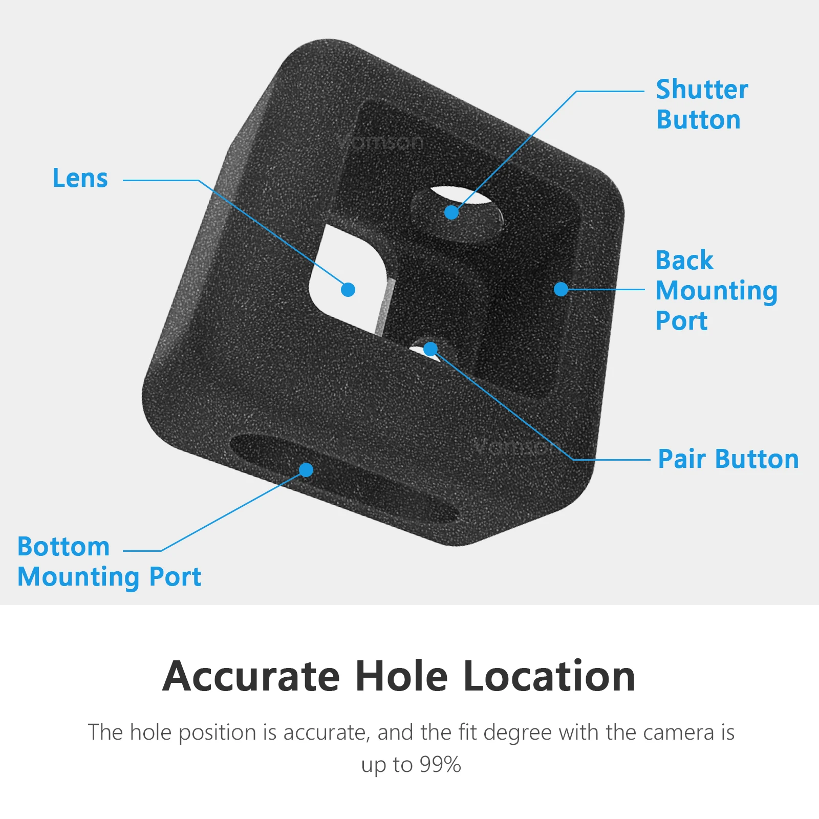 Vamson windschutz scheibe schwamm schaum etui für gopro hero 11 schwarz mini action kamera wind geräusch reduzierung abdeckung für go pro zubehör