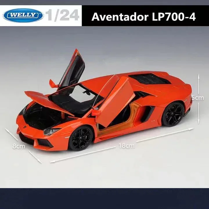 WELLY 1:24 Lamborghini Aventador LP700-4 Simulation Alloy Car Model - Suitable for Children\'s Toys and Collections
