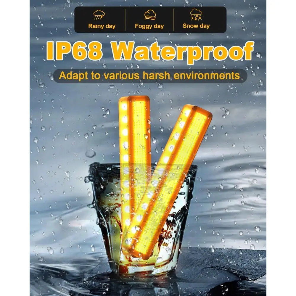 2024-2025 F150 LED-Frontgrillleuchten mit bernsteinfarbenen Warnlampen (6er-Set)