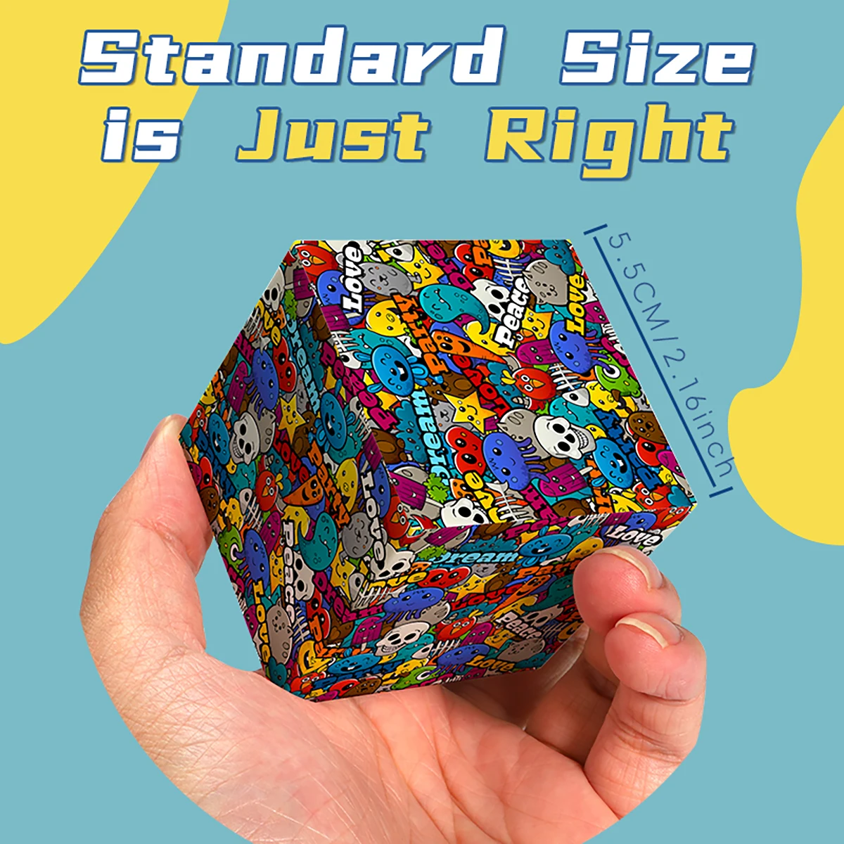Magic Cube 3x3x3 3D UV พิมพ์ Skull Graffiti ปริศนาบรรเทาความเครียดมืออาชีพ Smooth Speed เกมของเล่นเด็กของขวัญ