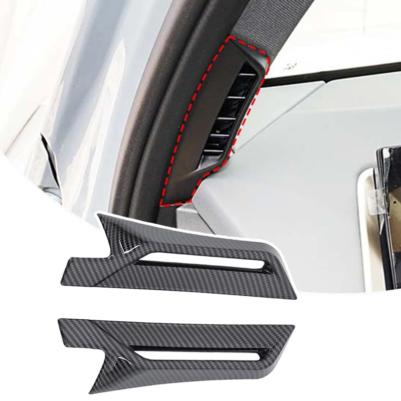 

For BMW X3 G45 2025 ABS Carbon Fiber Car A Pillar Air Outlet Vent Panel Cover Trim Interior Decoration Sticker Accessories