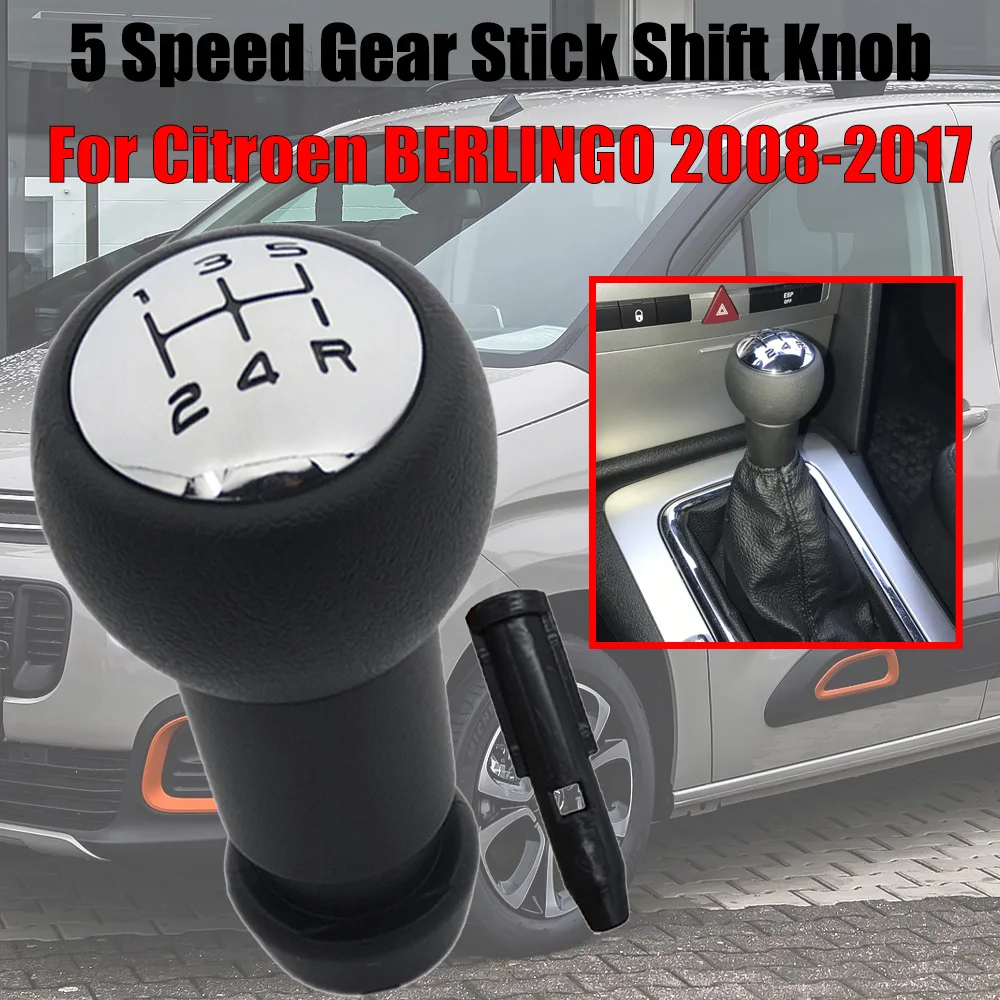 

5 Speed Gear Stick Shift Knob Lever Pen Adapter Replacement For Citroen Berlingo Box Body Peugeot Partner Opel Combo Cargo Life