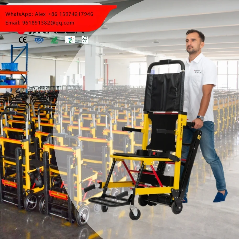 

Lightweight Motorized Electric Wheelchair For Evacuation & Stair Climbing Folding Chair For Rehabilitation Therapy