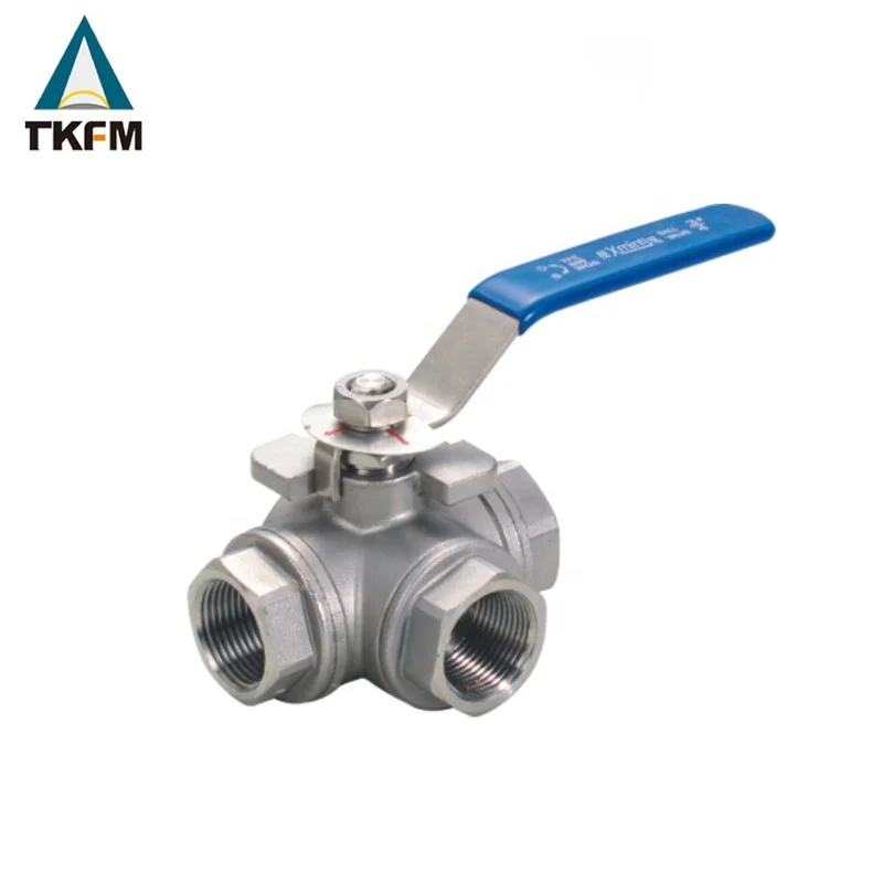 

TKFM China supplier stainless steel 304 material 3 way T L type screw end npt ball valve