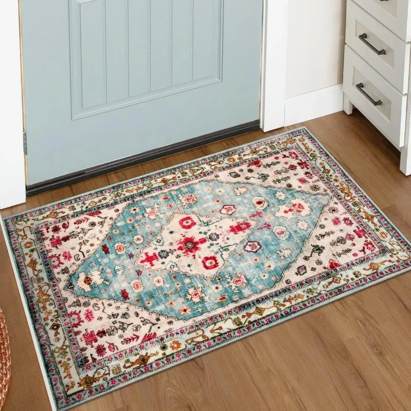 Persian Printed Vintage Style Bathroom Non-silp Doormat Suitable for Living Room Entrance Decorative Accessories Pad Bedroom Rug