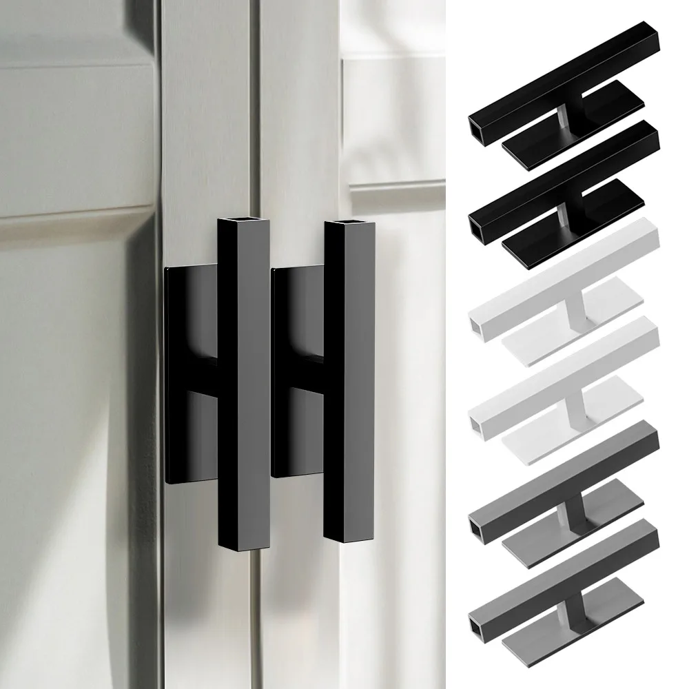 2Pcs Multi-purpose Cabinet Pulls Auxiliary Window Door Wardrobe Pulls Furniture Decor Self-adhesive Handles Rectangular