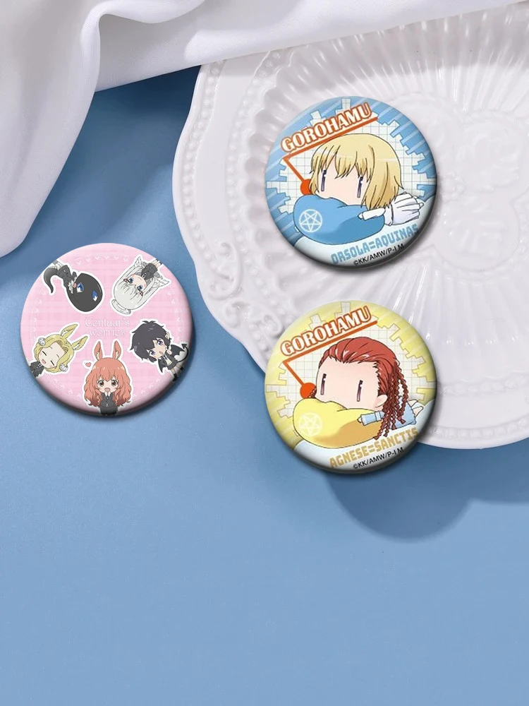 أنيمي مؤشر سحري معين شارة الإبداعية صفيح زر دبوس بروش مستدير على ظهره الملابس ديكور مجوهرات اكسسوارات هدية