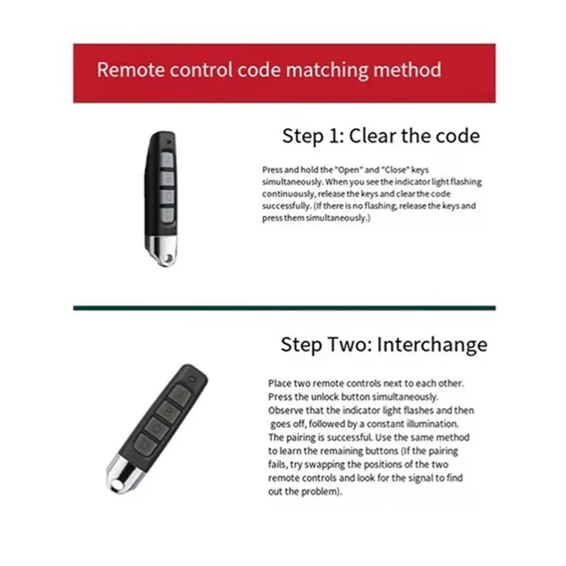 [NEW!A25P】 Universal For Garage Door Gate System Remote Control 5Pcs 433Mhz Wireless Duplicator Compact Design Compatibility Bla