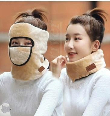 

New style of thermal mask for men and women cycling anti-cold and dust-proof scarf, ear protector, neck protector, 3 x 1 face ma