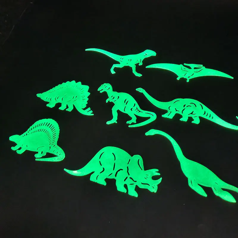 Luminous Dinosaur Patch Glow in the Dark Wall Stickers for Student Dormitory and Kids Room and Table Decoration