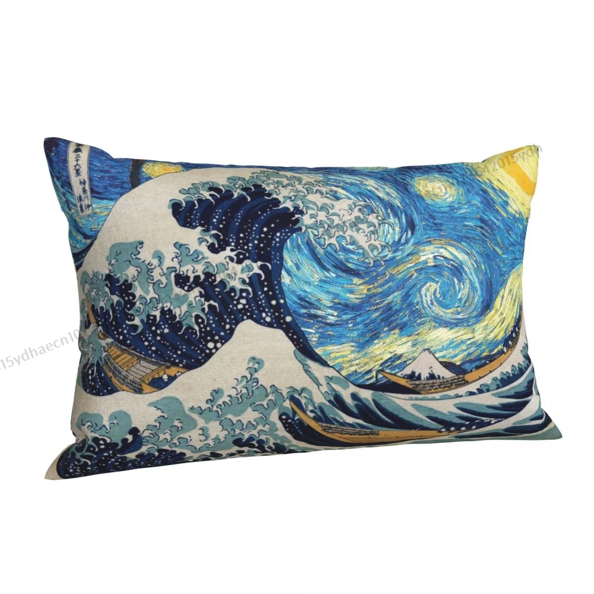 Starry Night Kanagawa Wave Cojines Pillowcase Van Gogh Painting Cushion Home Sofa Chair Print Decorative Coussin Pillow Covers