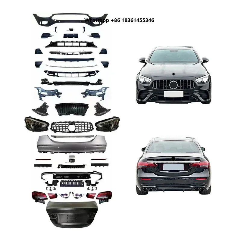 

For E-Class 2016-2020 W213 Car Modification Upgrade 2021 W214 E63 Body Kit Front Bumper Rear Bumper New