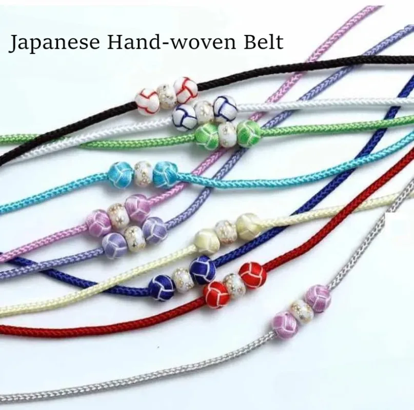 

Japanese Hand-woven Belt Kimono Dress Yukata Belt Decorated Waist Rope in Many Colors