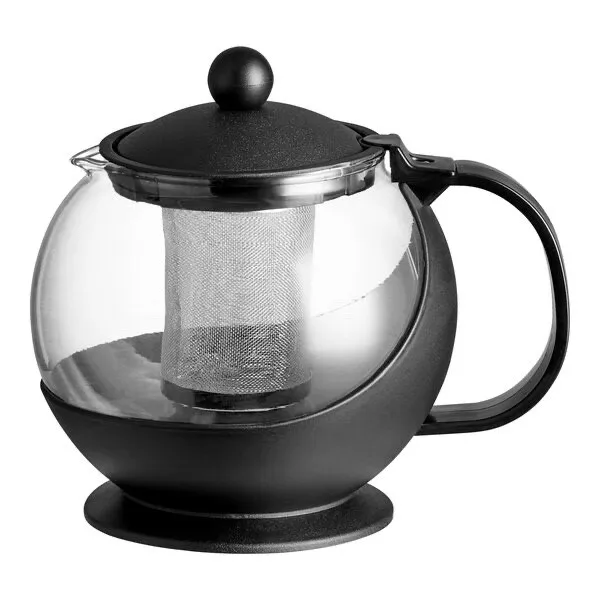 25 oz. Tempered Glass Teapot Hot Tea Infuser with Stainless Steel Basket Tea Pot
