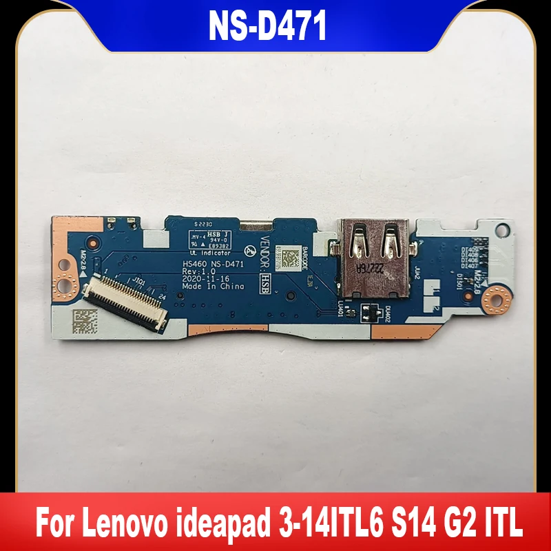 5C50S25168 NS-D471 New Original For Lenovo ideapad 3-14ITL6 82H7 S14 G2 ITL 82MU USB SD Card Reader Power Button Board Tested