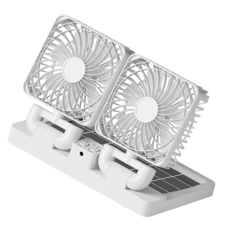  Car Exhaust Fan with 3 Wind Gear USB Rechargeable/Solar Radiator Cooling Fan Air Circulation Cooling Ventilator