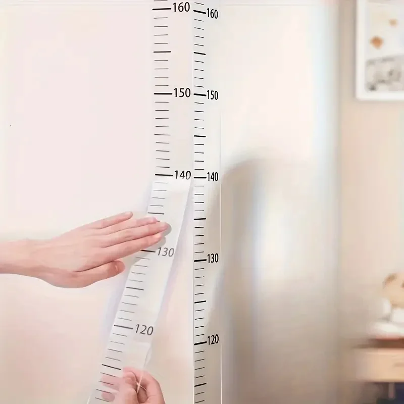 2M Height Measurement Chart for Kids Wall Ruler Durable PC Material Erasable Removable Height Tracker Home Wall Decor