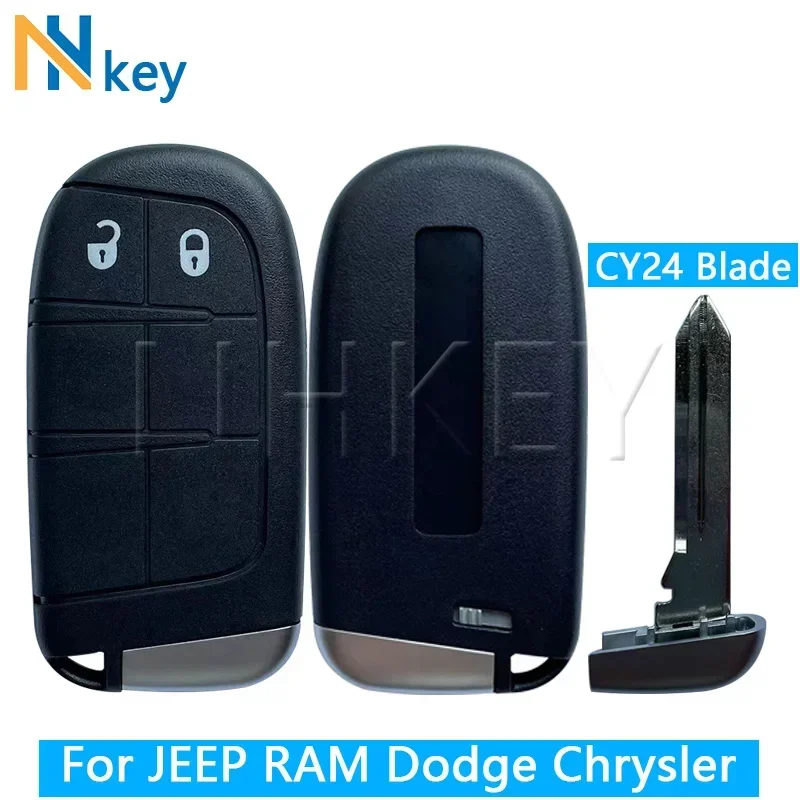 NH KEY For Jeep Grand Cherokee Dodge Ram 1500 Journey Charger Dart Challenger Durango Chrysler 300 2Buttons Remote Key Shell