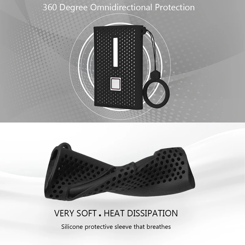 Storage Travel Case Silicone Protective Cover For Samsung T7 Press Portable SSD External Solid State Drives