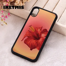 Iretmis Phone Cover Case For iPhone X XS Max XR 11 12 13 PRO MINI 14 15 16 Plus Silicone Rubber Hawaiian Sunset