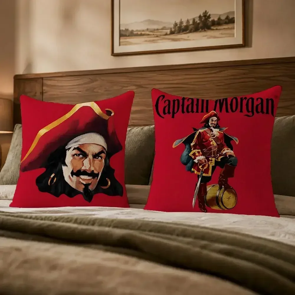 Famous Brand C-Captain MorganS Cushion Cover Ultra Soft Throw Pillow Cover Skin Friendly for Sofa Bed Home Decor Gift