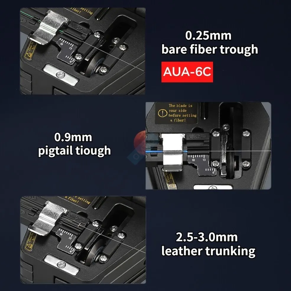 CL-6C Black Cleaver Hot Melt Cold Connection Fiber Cable Cutting Tool 16 Face Blade Optic Knife Cutter sharp