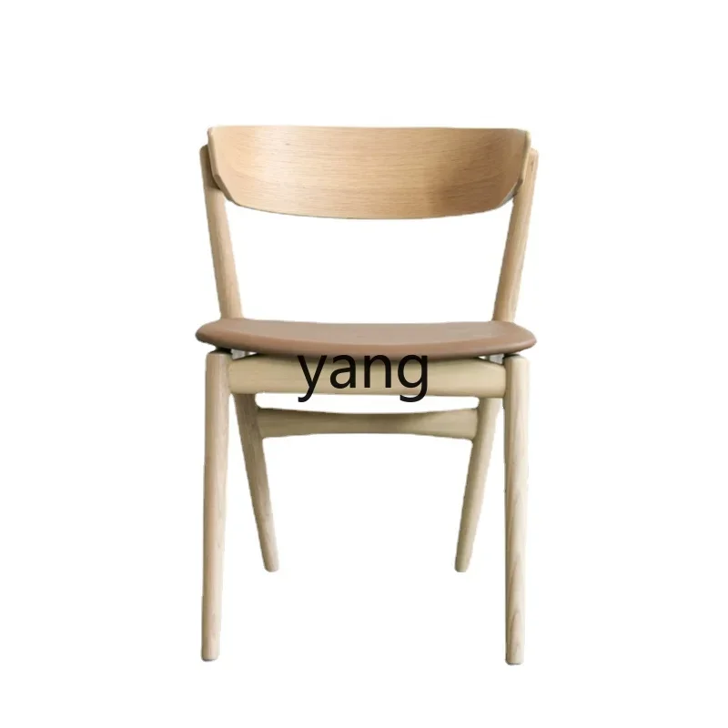 

Yjq high-end fashion simple home dining chair solid wood leisure chair