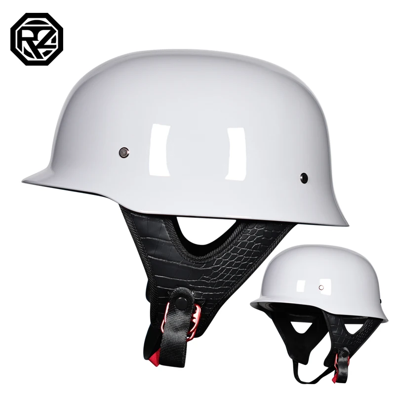 chrome german style motorcycle helmet Mirror Silver Half Shell Retro Helmet with Pilot Goggles, Men Women Open Face Lightweight Bicycle Half Helmet for Chopper Moped Scooter DOT Approved-Small : Automotive lightweight shell reduces strain during long rides while still meeting all safety standards Highway 21 9MM German Style