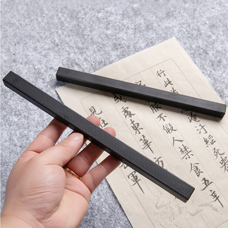 Black ABS Paperweight Ruler for Calligraphy Students Beginners Practice Chinese Style Creative Book-pressed Decorative Item