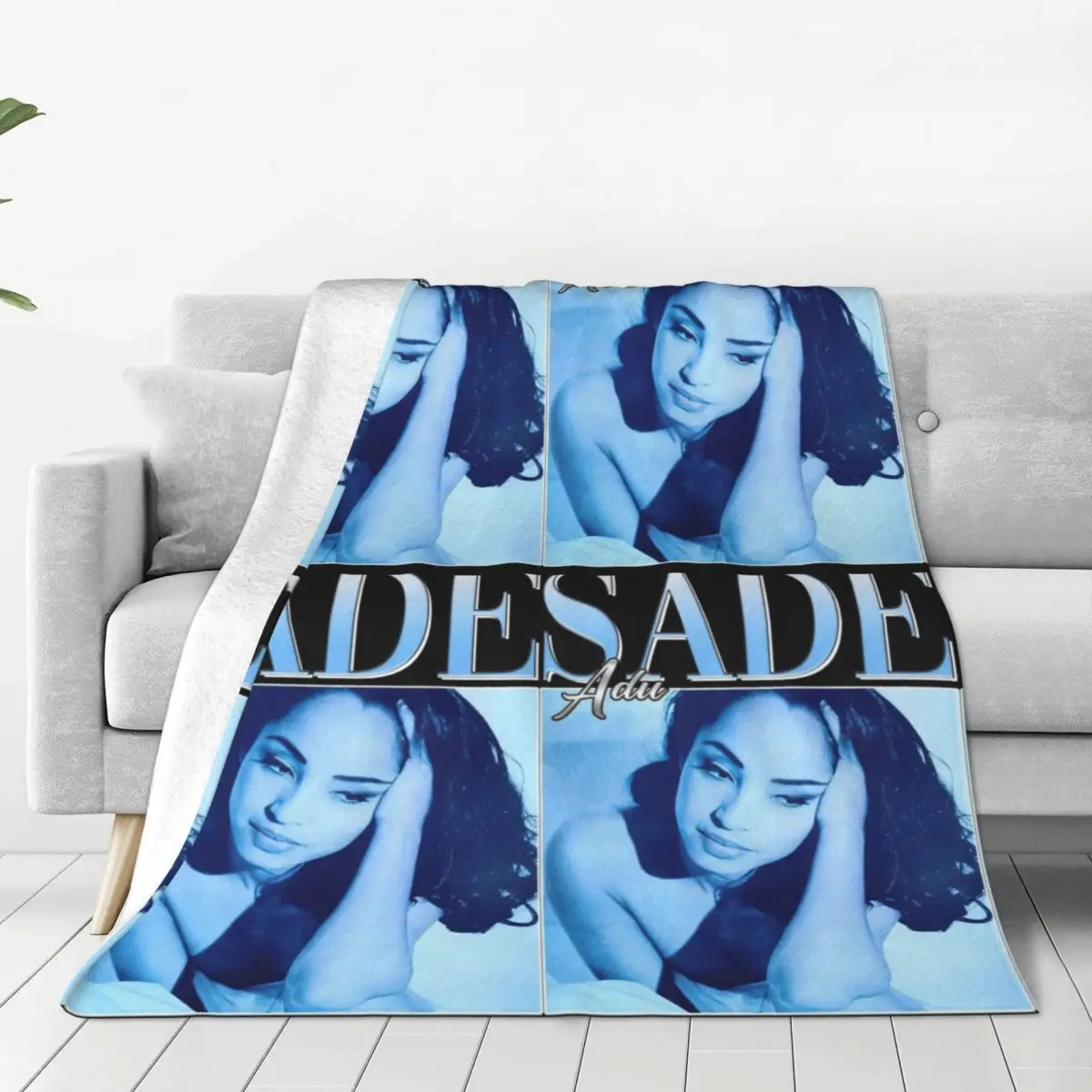 S-Sade Adu Music 90s Rap Style Fleece Throw Blanket Blankets for Bedding Travel Warm Quilt