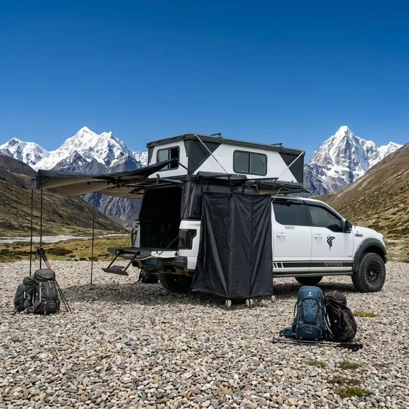 Pickup Truck Double Layer Pop Up Hardtop Canopy Tent Suitable For Four Wheel Drive Off Road Camper