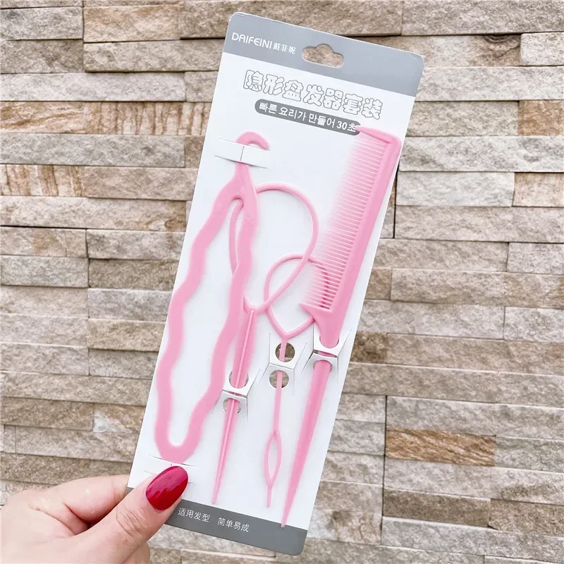 4Pcs Hair Braiding Tools for Girls, Magic Styling Accessories