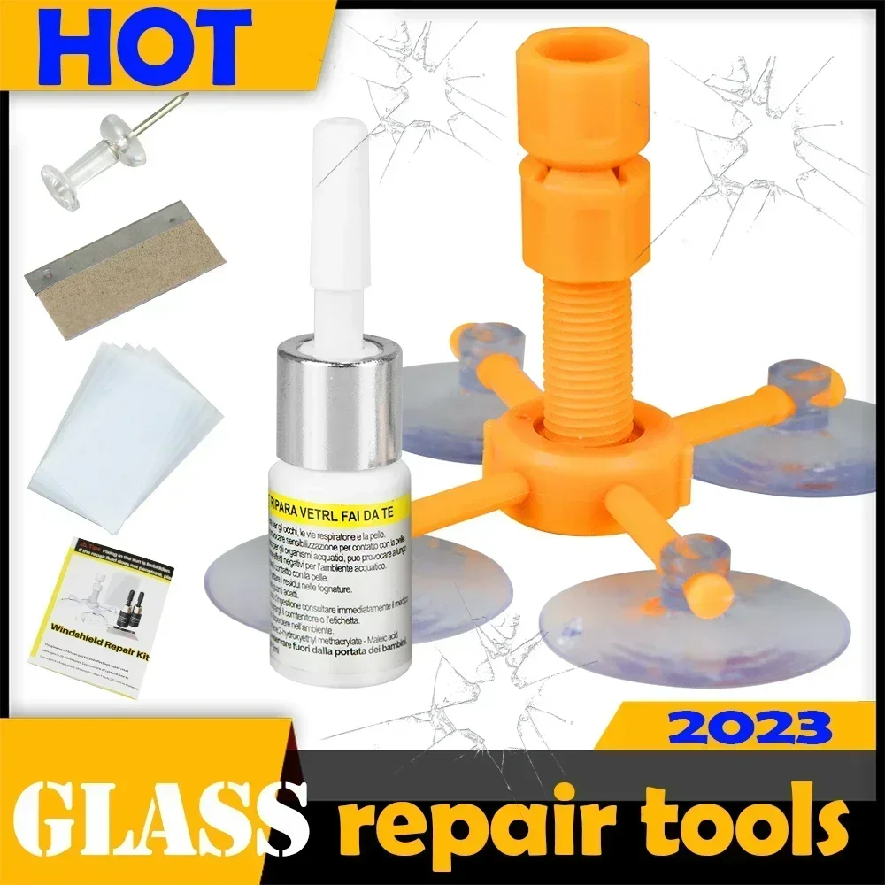 Kit de reparación de parabrisas de coche, Kit de reparación de parabrisas agrietado, sin dejar rastro, sellador, bricolaje, Kit de pulido de pantalla de ventana automática
