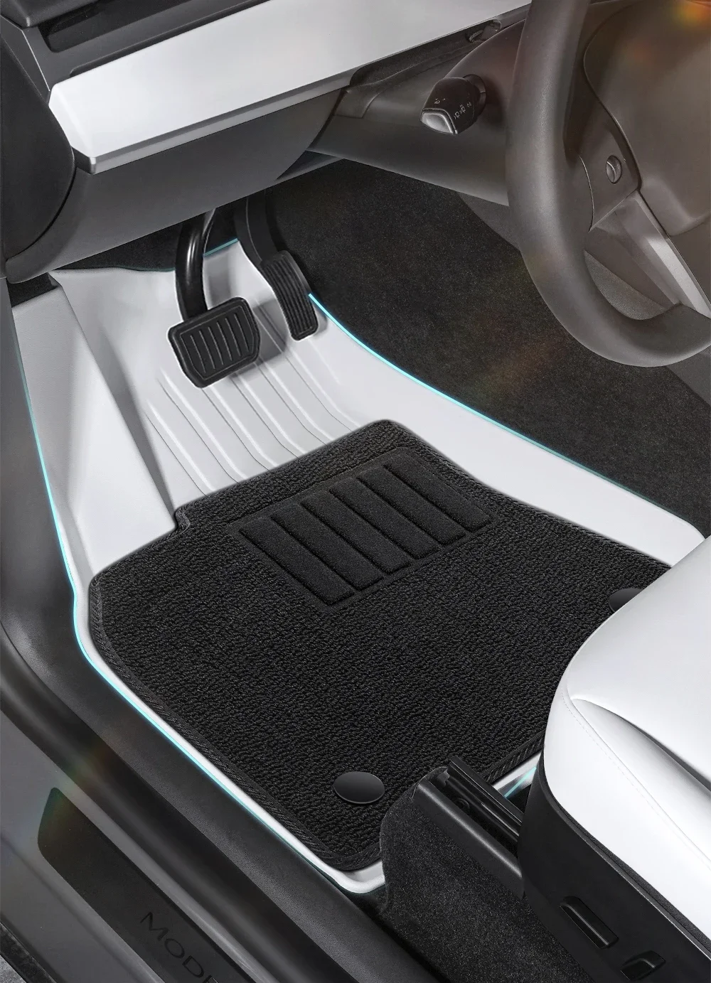 YZ TPE Weiße Fußmatten für Tesla Model Y 3 Highland Juniper Vollständig Umgebende Bodenmatten Kofferraummatte Wasserdicht Rutschfester Teppich – Detail 8