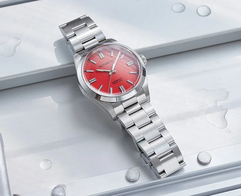 Scutumette S067 Klassische Herren-Automatikuhr mit festlichem Zifferblatt, luxuriöse Modeuhr, Edelstahl-Business-Armbanduhr als Geschenk – Detail 4